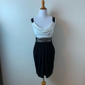 Elegant Black and White Dress